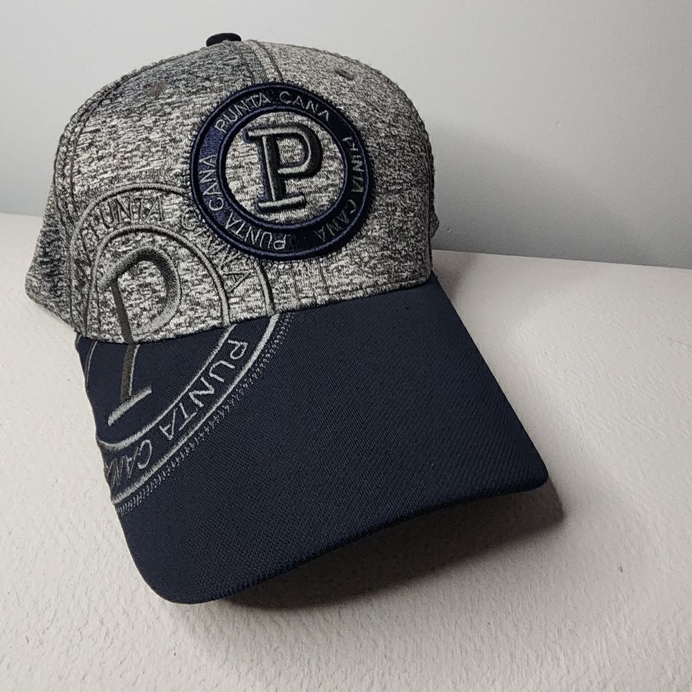 Punta Cana Portugal Robin Ruth Embossed Blue Gray Adjustable Baseball Hat Cap